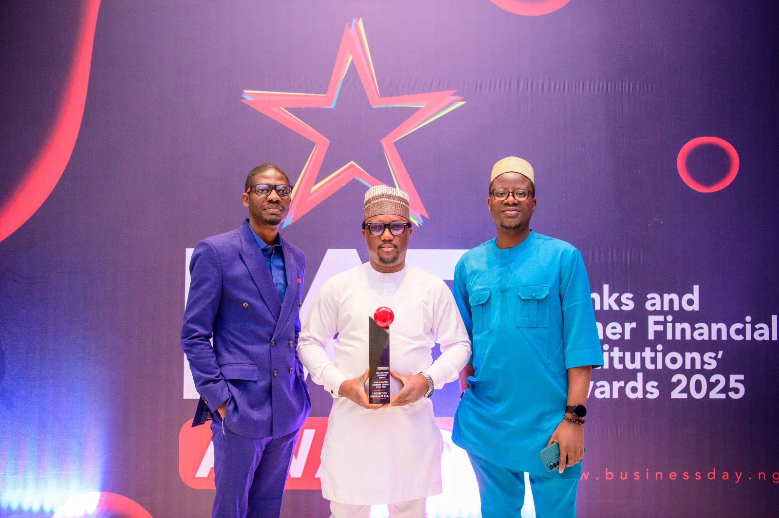 L-R: Kehinde Grillo, Head of HNI and Partnerships, Coronation Insurance Plc; Adewale Adeneye, Executive Director, Operations, Coronation Insurance Plc; and Debo Popoola, Head of Marketing and Communications, Coronation Insurance Plc